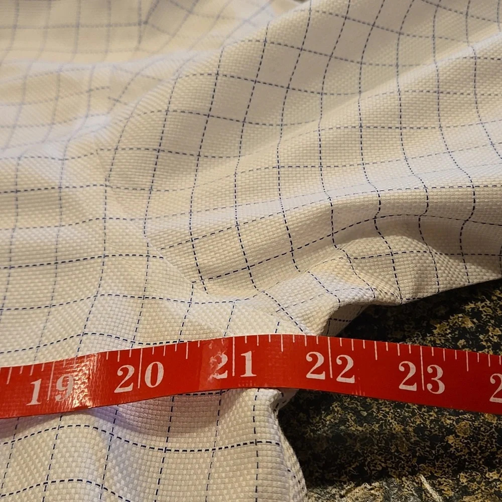 Cremieux Slim Fit Non-Iron Spread Collar Windowpane Dress Shirt size 16.5 (35) - Picture 4 of 13
